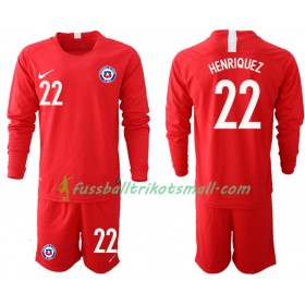 Fußballtrikots Chile HENRIQUEZ 22 Kinder 2018-2019 Langarm Heimtrikotsatz kaufen